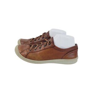 Keen Women's Brown Lorelai 1022044 Leather Lace Up Athletic Sneaker Size 8.5